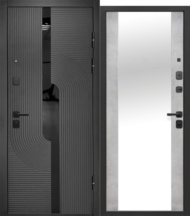 10 см 2 МДФ Букле Графит Зеркало Бетон Снежный