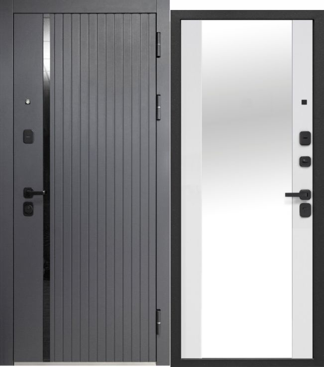 10 см 2 МДФ Карбон Букле графит Эмалит Белый