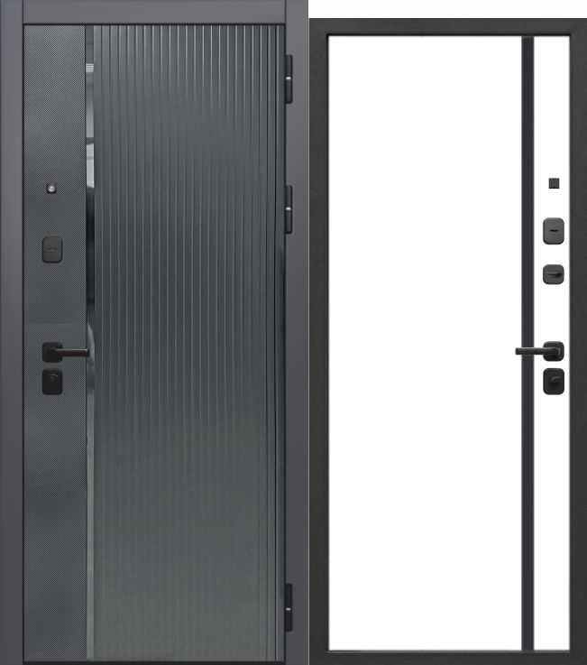 10 см 2 МДФ Карбон Букле графит Эмалит Белый й