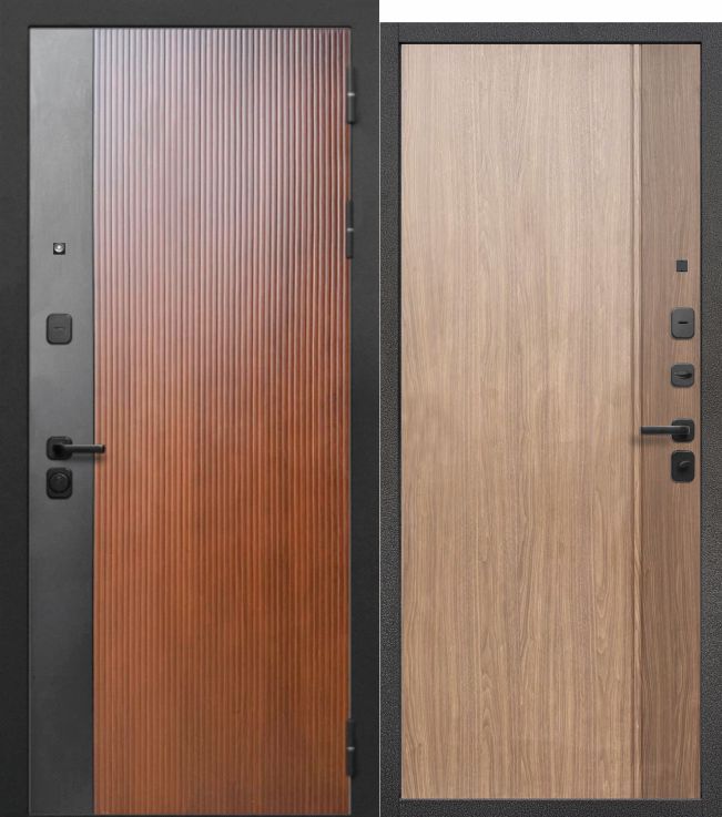 9 см Вертикаль Орех. Входные двери Е-трейд